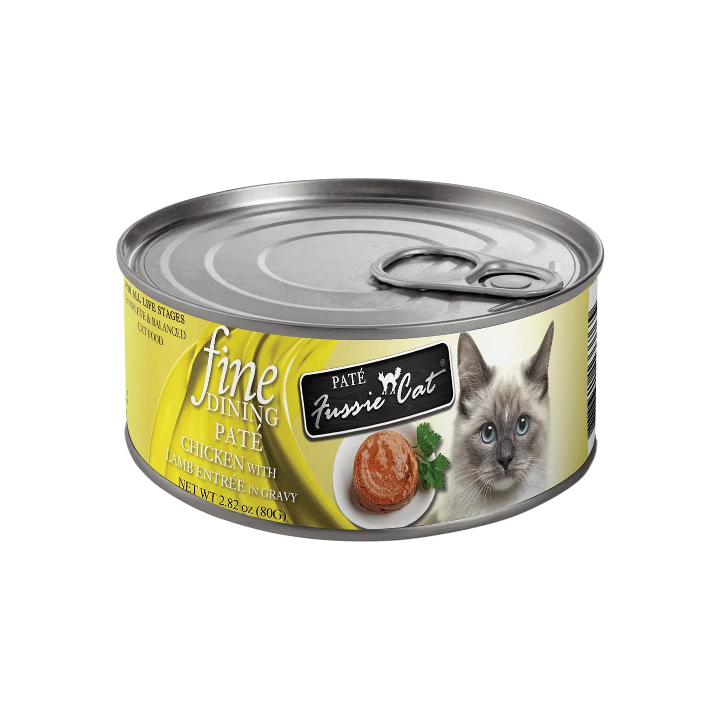 FUSSIE CAT Fine Dining Paté de pollo con cordero - Lata para gatos | 80g