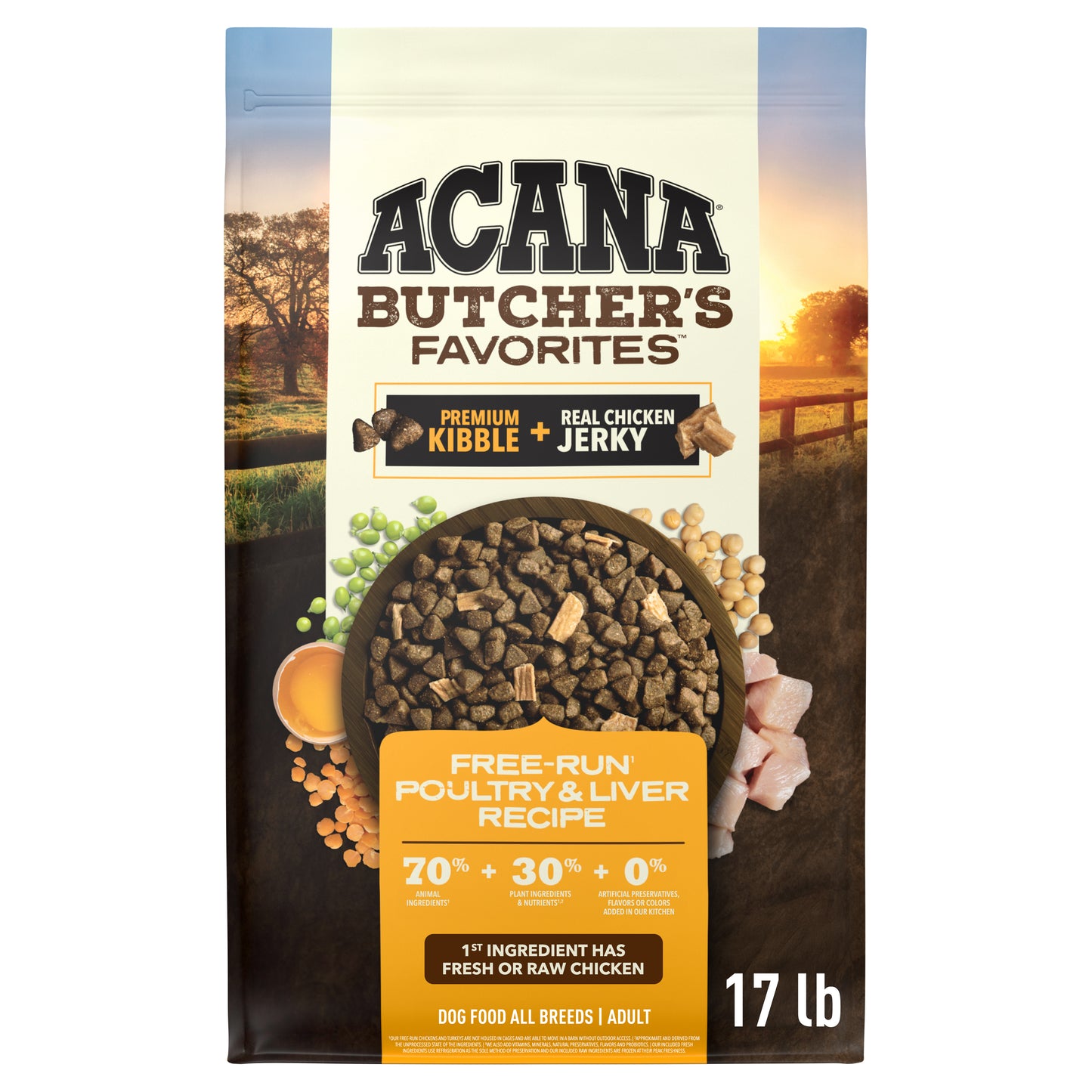 ACANA Butcher's Favorite Aves de Corral y Hígado de Campo Abierto | 17lb