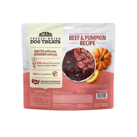 ACANA Snacks liofilizados de carne de res y calabaza | 3.25oz