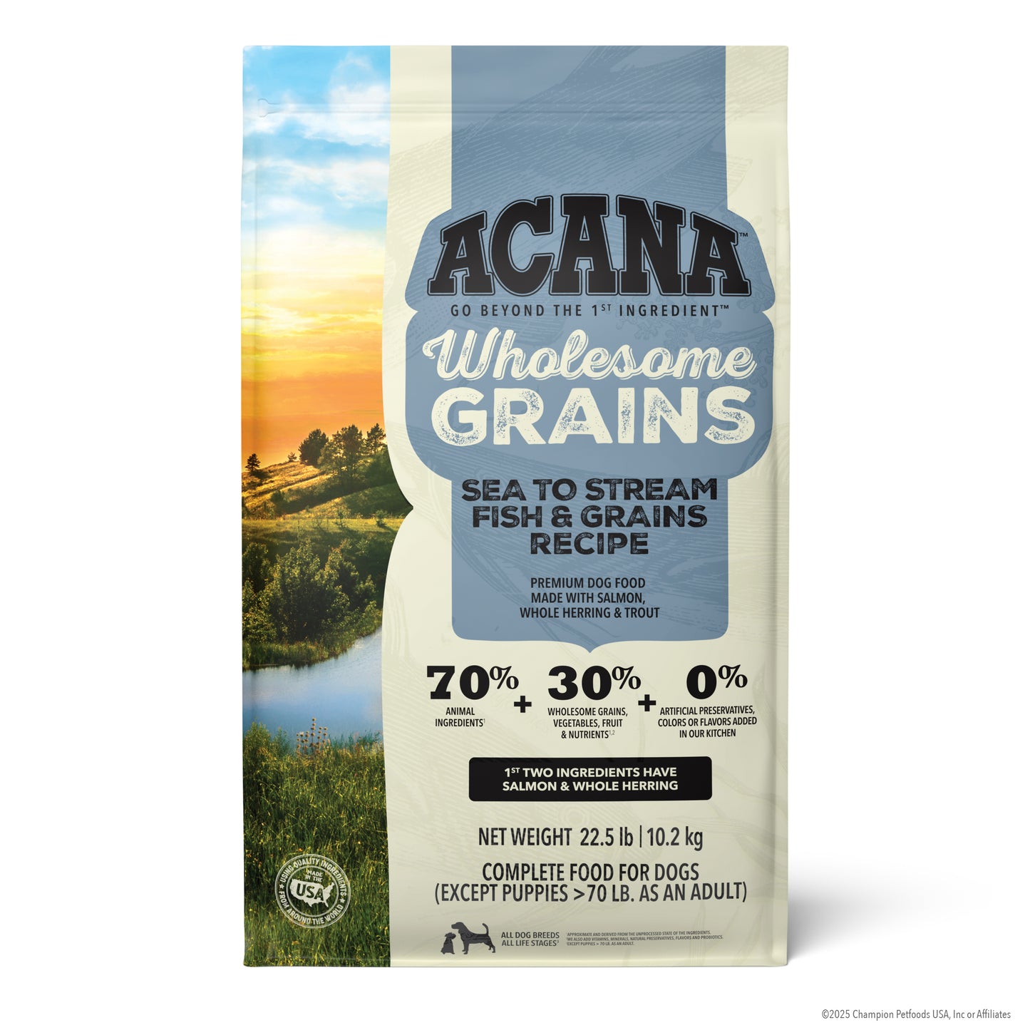 ACANA Wholesome Grains Receta del Mar al Arroyuelo | 22.5 lb