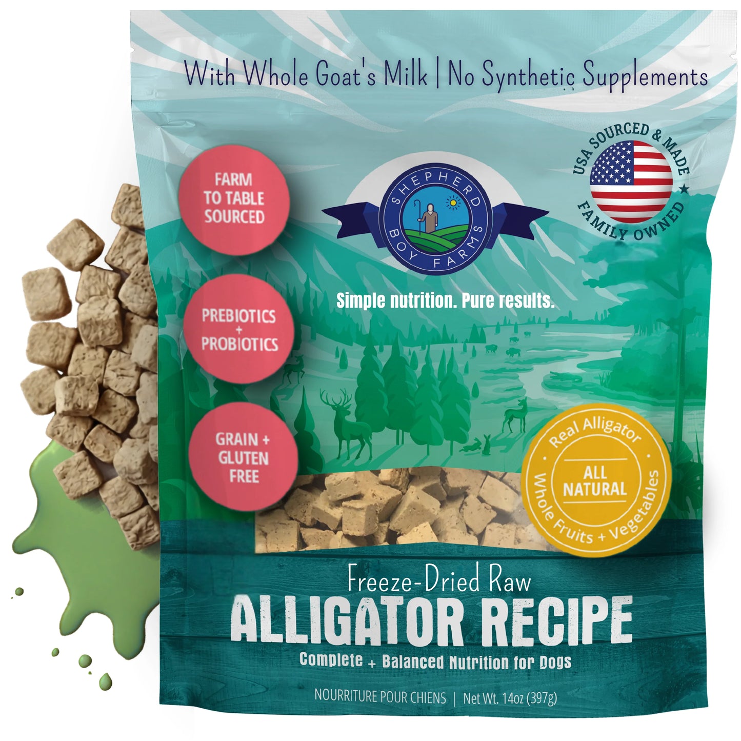 SHEPHERD BOY Receta de Alligator Liofilizado | 14oz