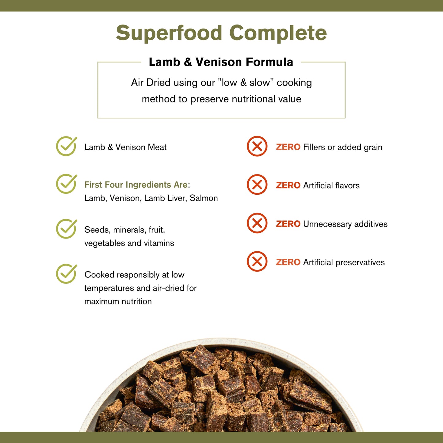 BADLANDS RANCH Alimento Completo con Superalimentos Cordero y Venado | 11.5oz