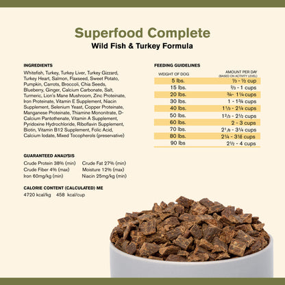 BADLANDS RANCH Superfood Completo Pescado Salvaje/Pavo | 11.5oz