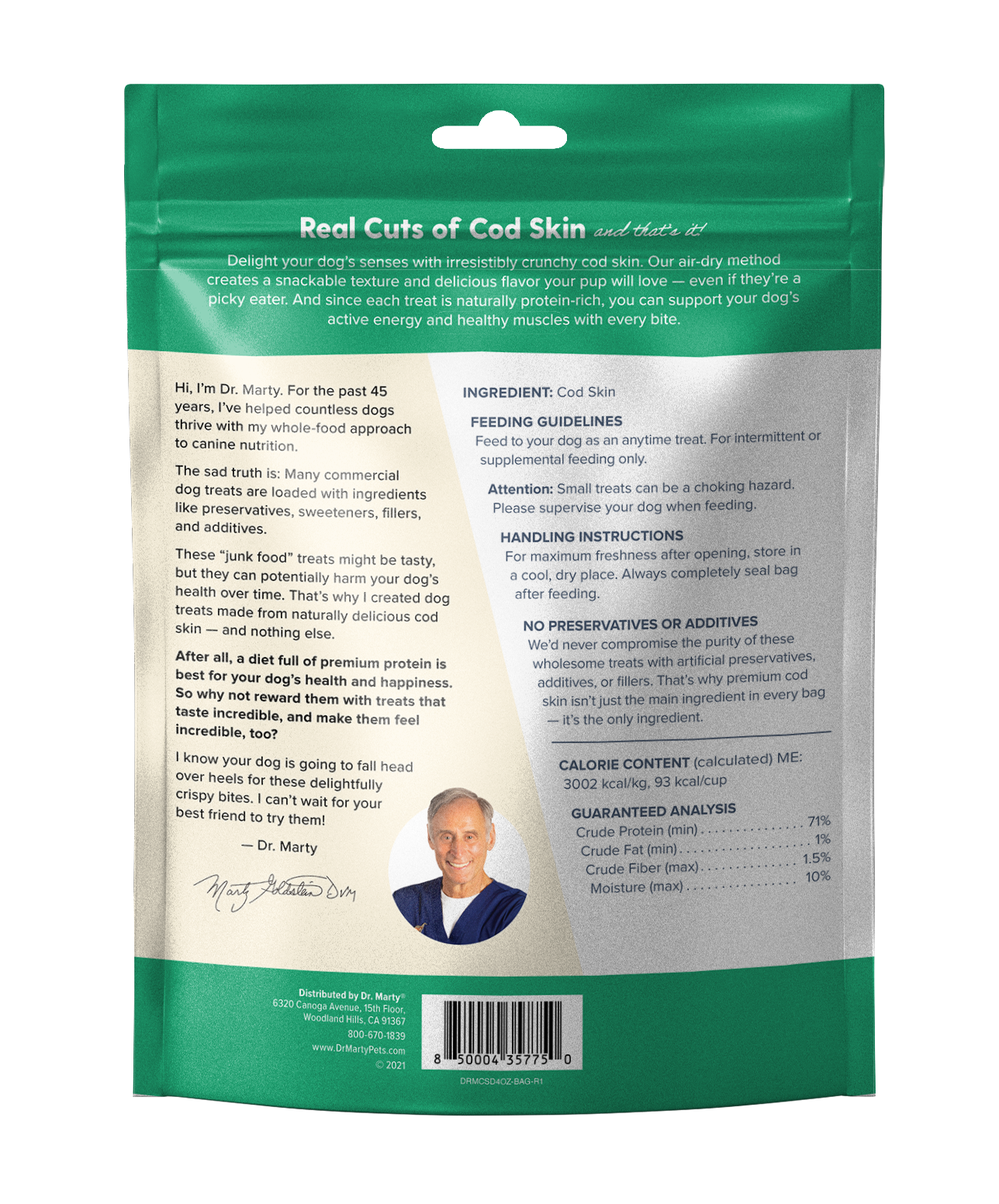 DR. MARTY Premio Liofilizado Crujiente de Bacalao | 4 oz