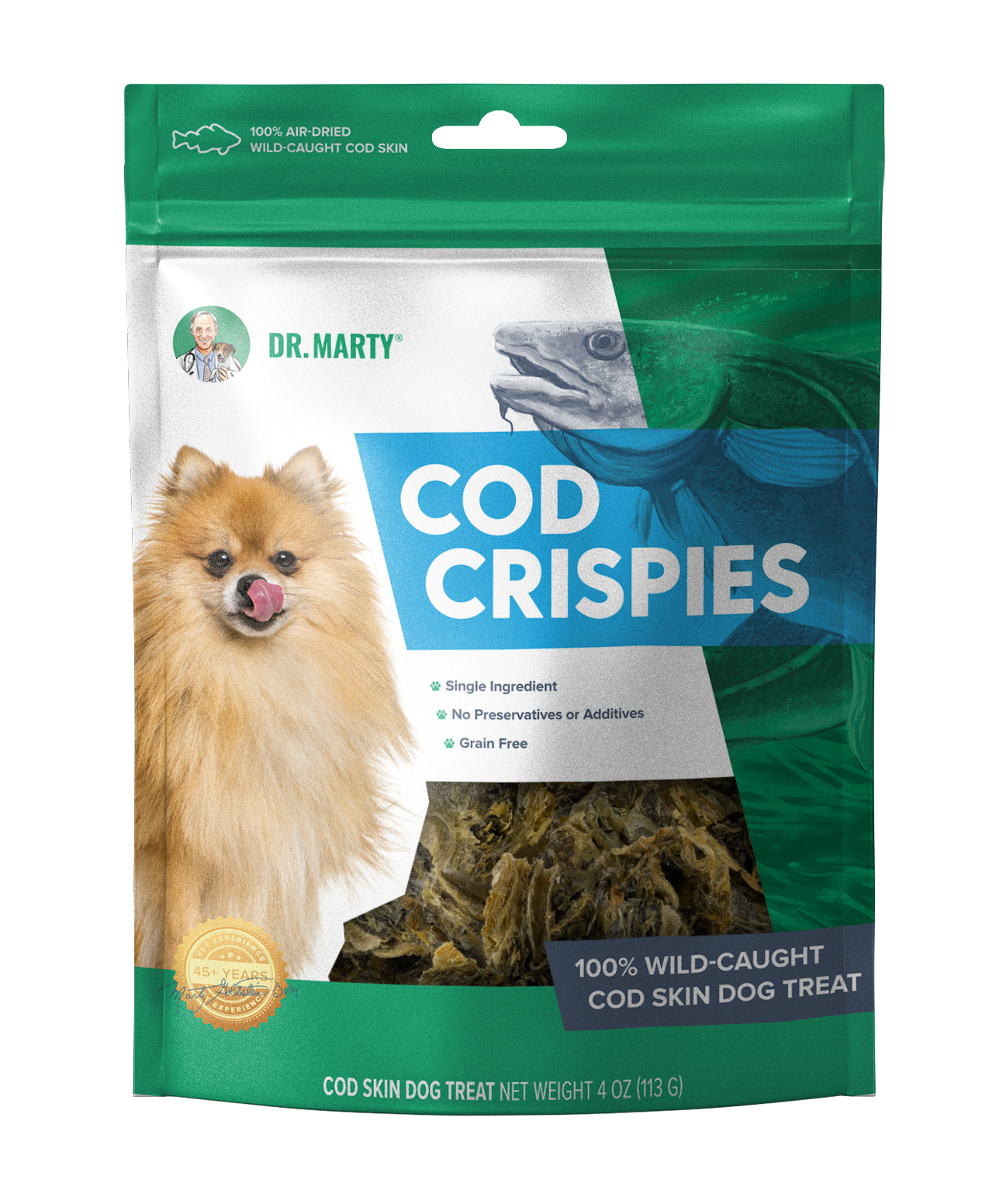 DR. MARTY Premio Liofilizado Crujiente de Bacalao | 4 oz