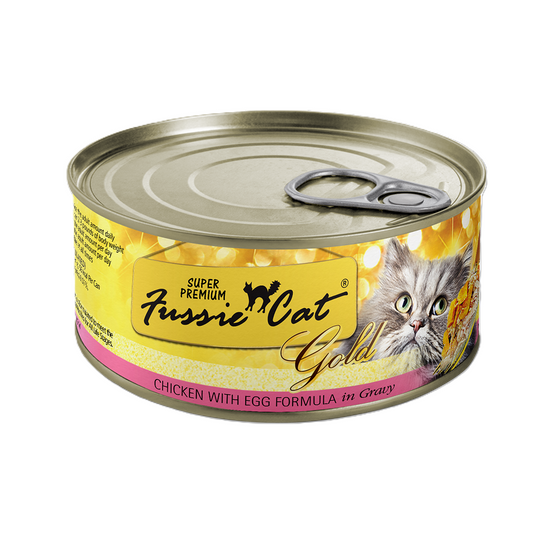FUSSIE CAT Super Premium Chicken w/Egg in Gravy - Cat Can | 2.82oz