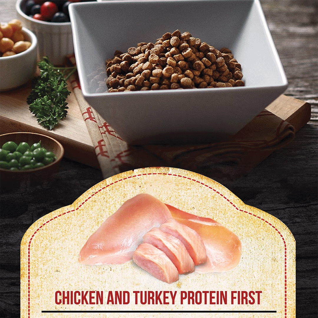 FUSSIE CAT Pollo y Pavo Frescos del Mercado - Alimento Seco para Gatos | 3.5lb