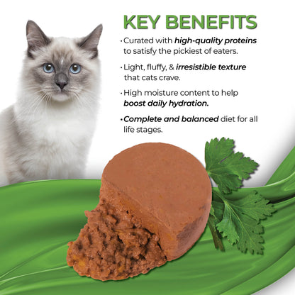 FUSSIE CAT Mousse de Pollo con Calabaza para Gatos - Lata de 70g