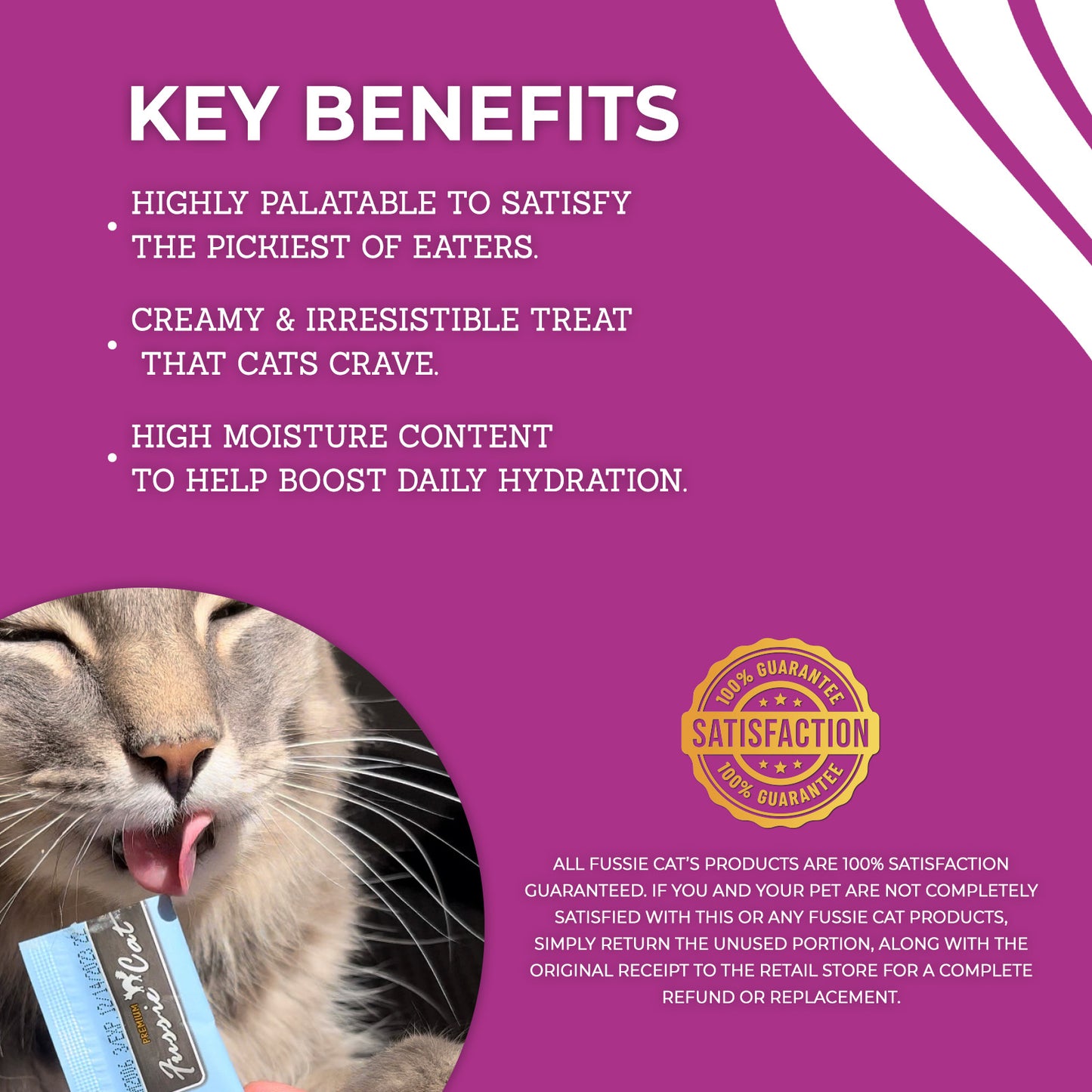 FUSSIE CAT Puré de atún y pollo - Variedad de premios para gatos | 50 unidades (0.5 oz)