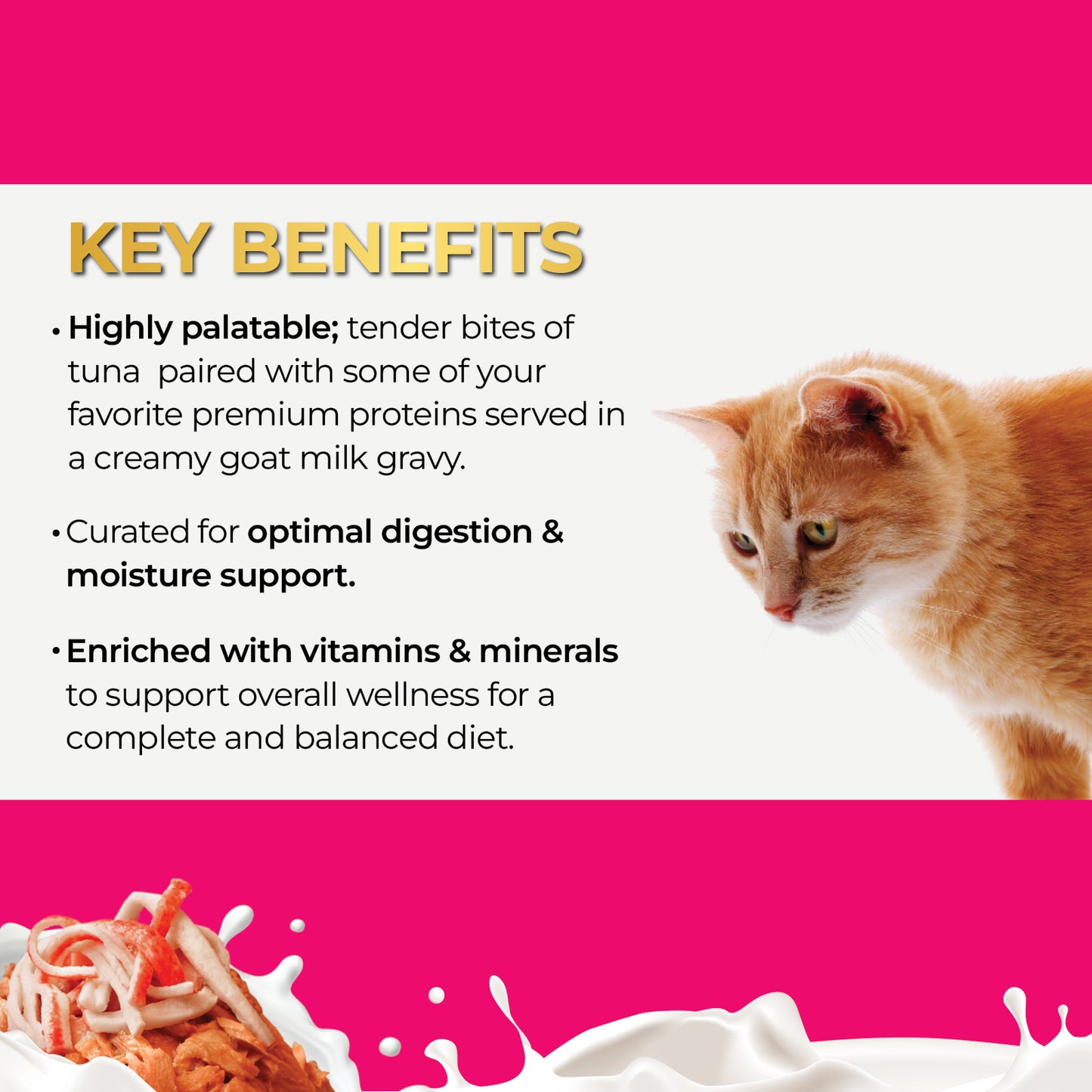 FUSSIE CAT Atún Premium con Pescado Oceánico en Leche de Cabra - Lata para Gatos | 70 g