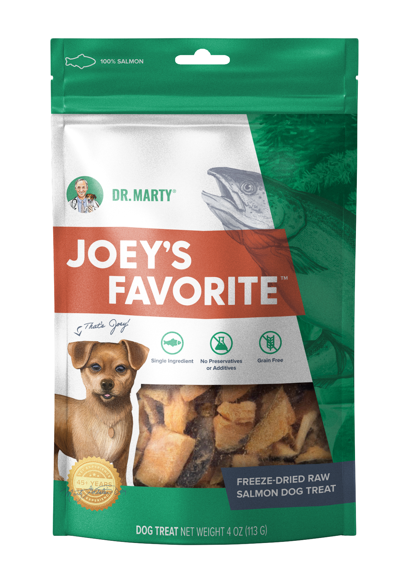 DR. MARTY Premio de Salmón Liofilizado Favorito de Joey | 4oz
