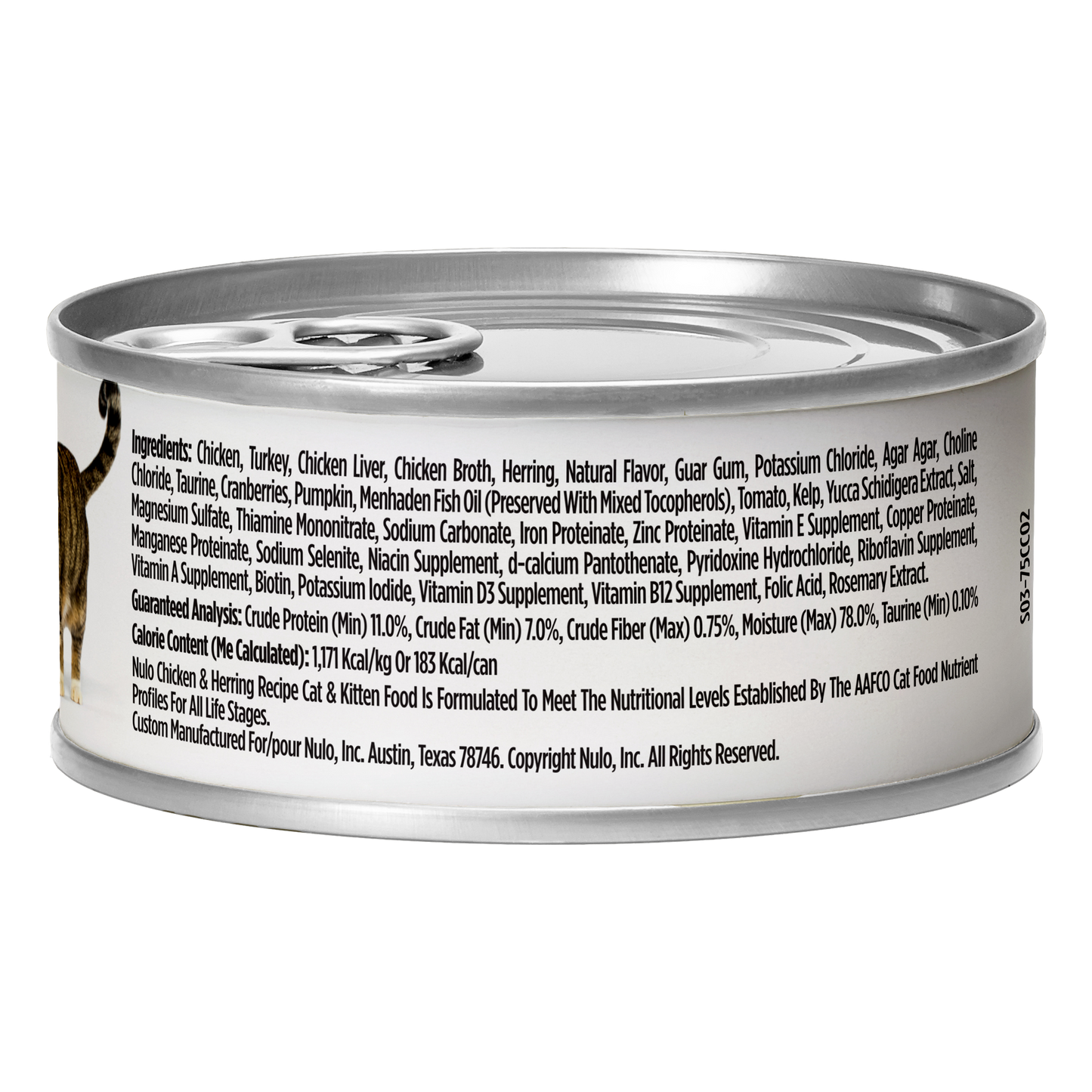 NULO Freestyle Paté de pollo y arenque para gatos sin cereales | 5.5oz