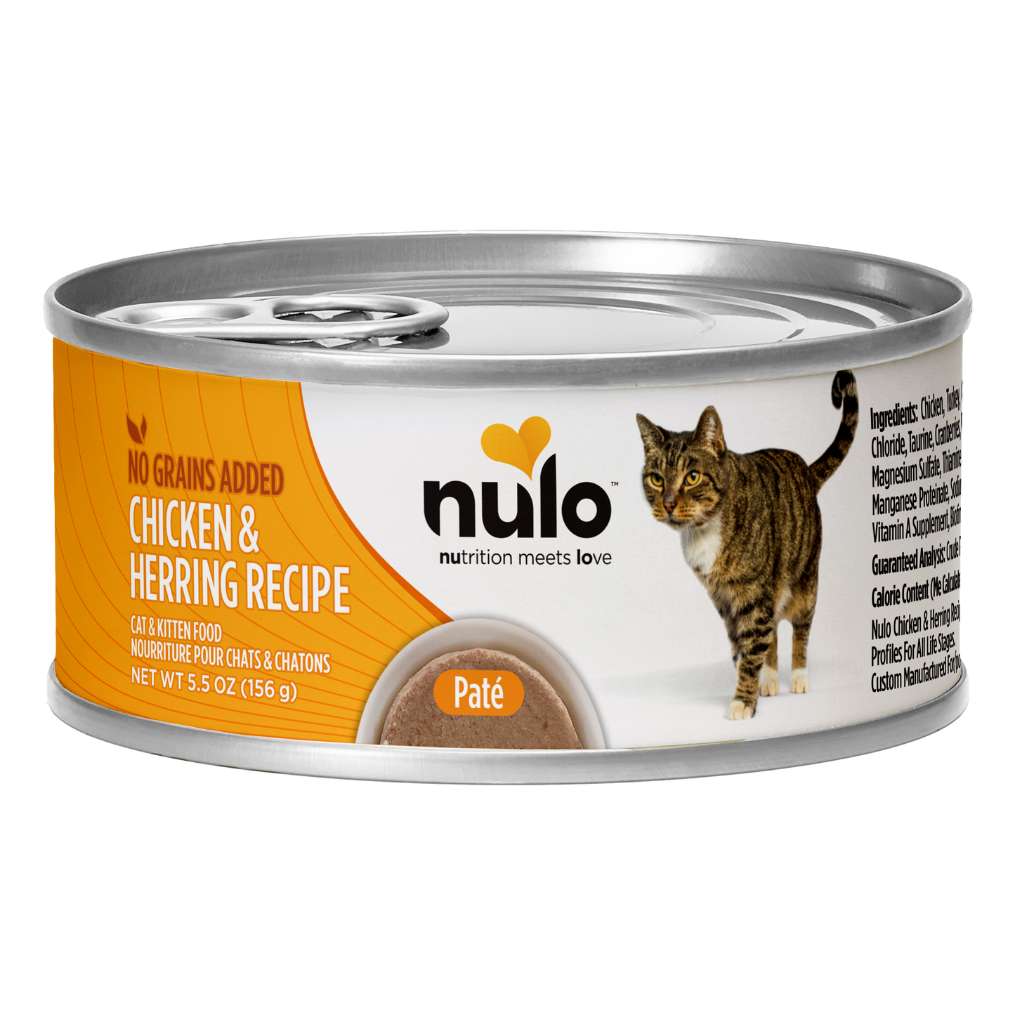 NULO Freestyle Paté de pollo y arenque para gatos sin cereales | 5.5oz