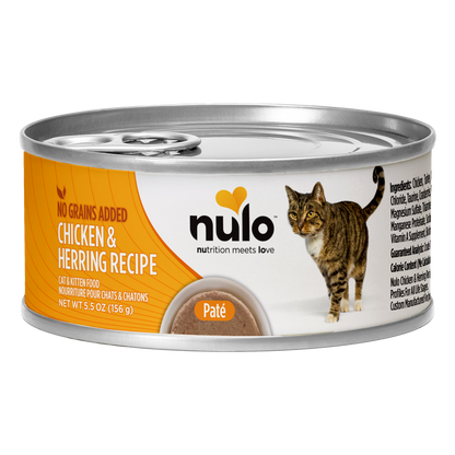 NULO Freestyle Paté de pollo y arenque para gatos sin cereales | 5.5oz