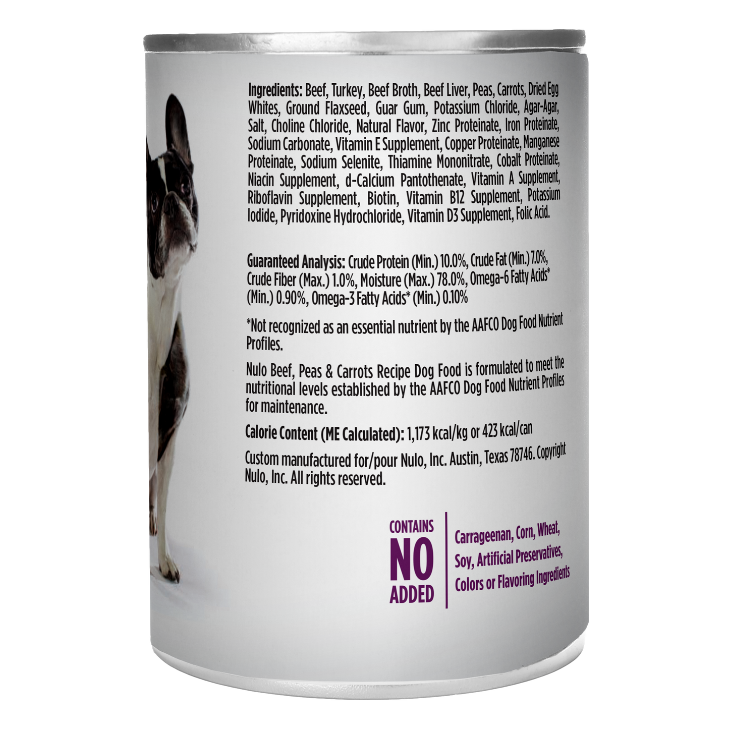 NULO Freestyle Sin Granos Res Chícharos Zanahorias | 13oz