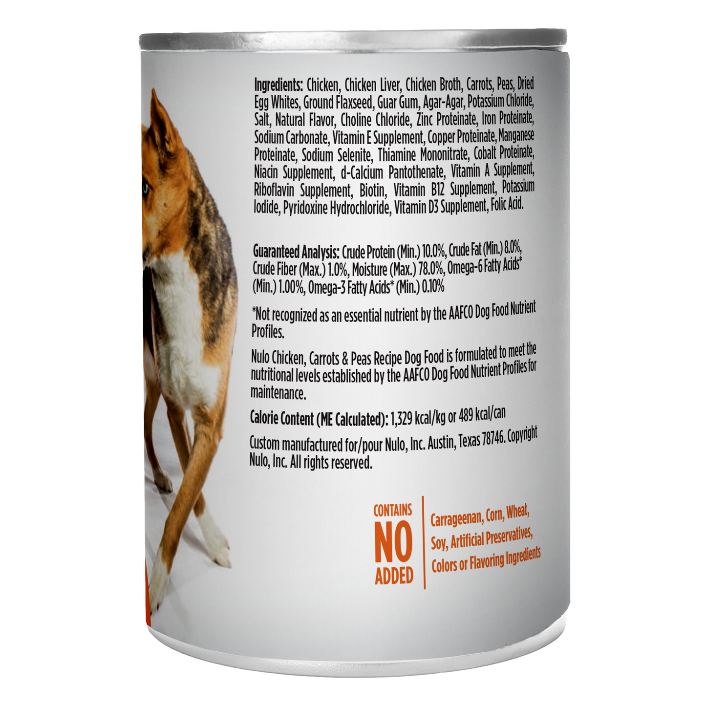 NULO Freestyle Pollo Zanahoria Guisantes | 13oz