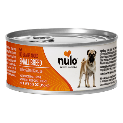 NULO Freestyle Lata para razas pequeñas sin cereales Pavo/Lentejas | 5.5oz