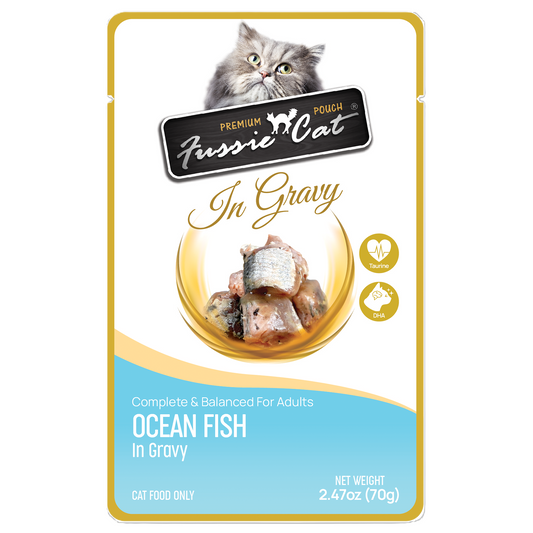 FUSSIE CAT Premium Oceanfish in Gravy - Cat Pouch | 2.47oz