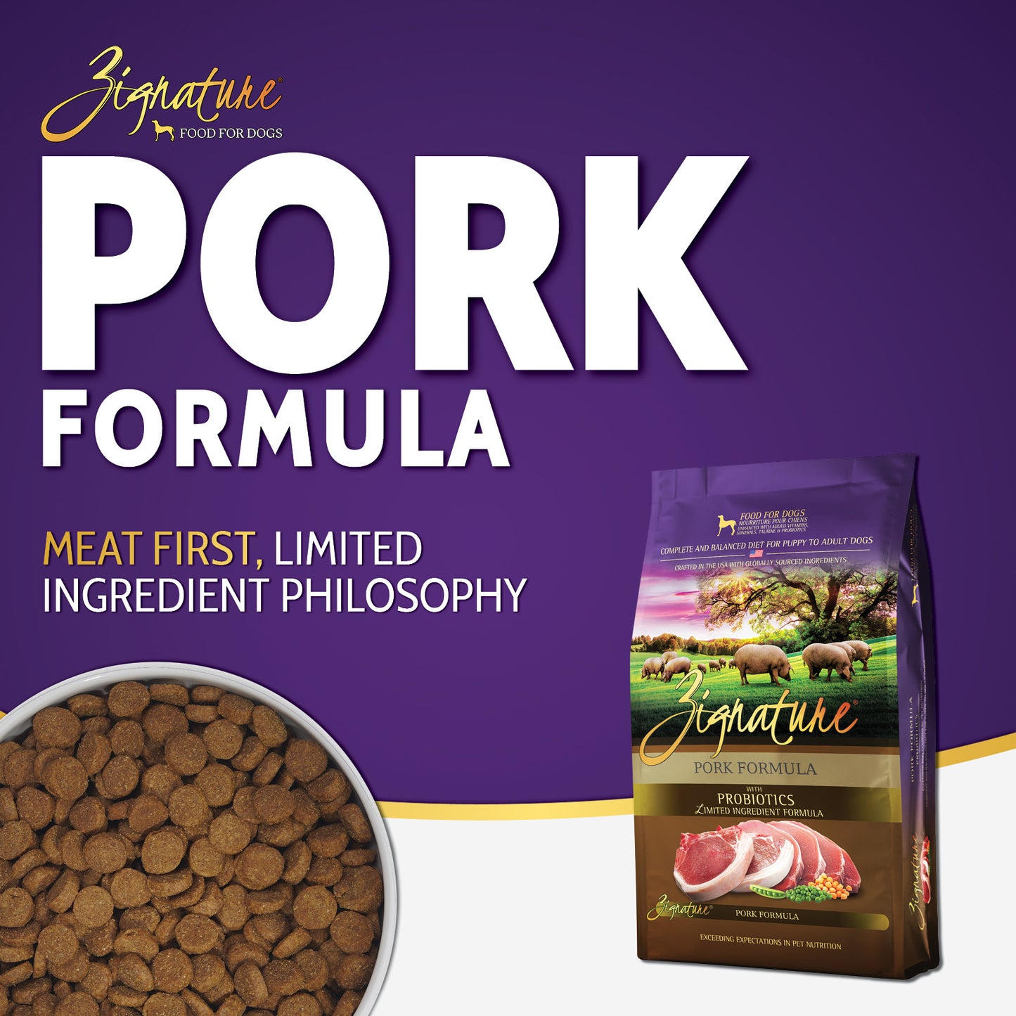 Alimento para Perros ZIGNATURE Cerdo | 4lb