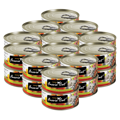 FUSSIE CAT Atún Premium con Hígado de Pollo en Aspic - Lata para Gatos | 2.82oz