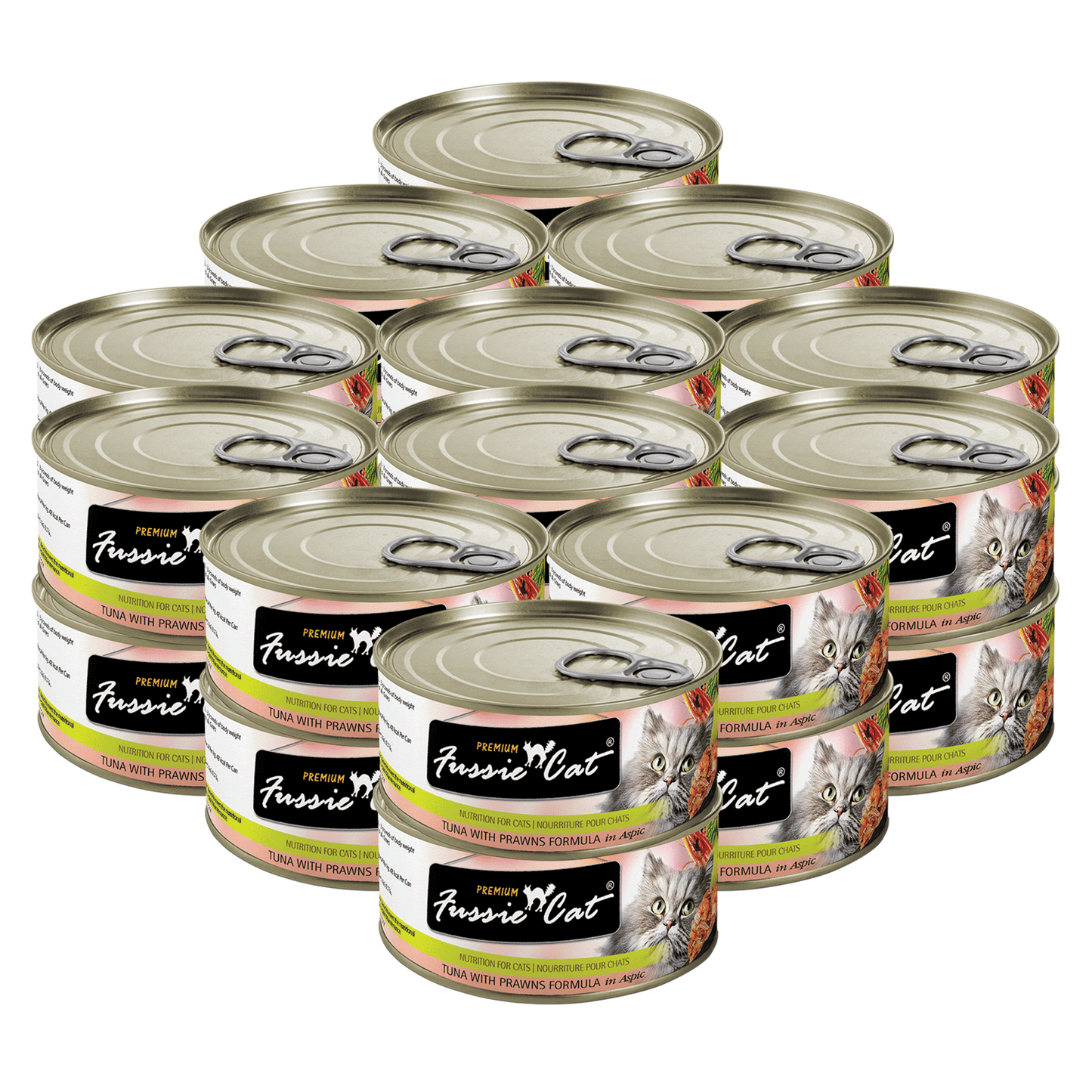 FUSSIE CAT Atún Premium con Langostinos en Aspic - Lata para Gatos | 2.82oz