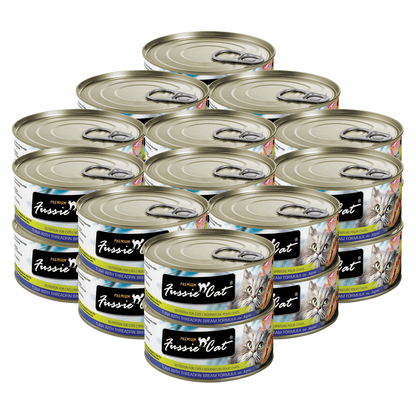 FUSSIE CAT Atún Premium con Pargo Dorado en Aspic - Lata para Gatos | 2.82oz