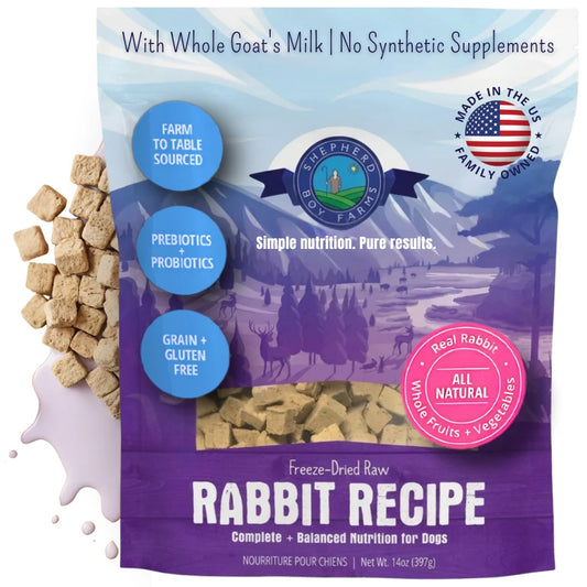 SHEPHERD BOY Freeze Dried Rabbit Recipe | 14oz