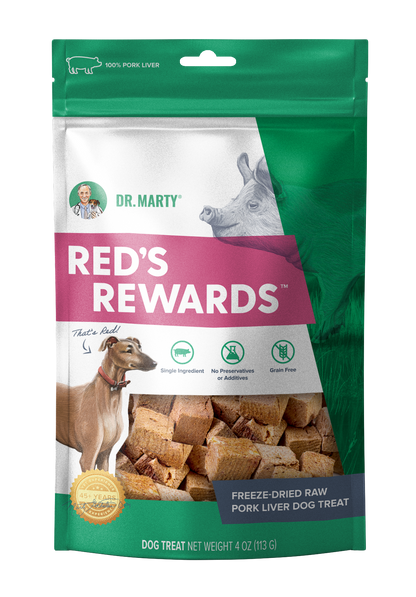 DR. MARTY Red's Rewards Hígado de Cerdo Liofilizado Premios | 4oz
