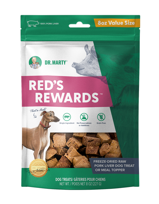 Premios de hígado de cerdo liofilizado DR. MARTY Red's Reward | 8oz