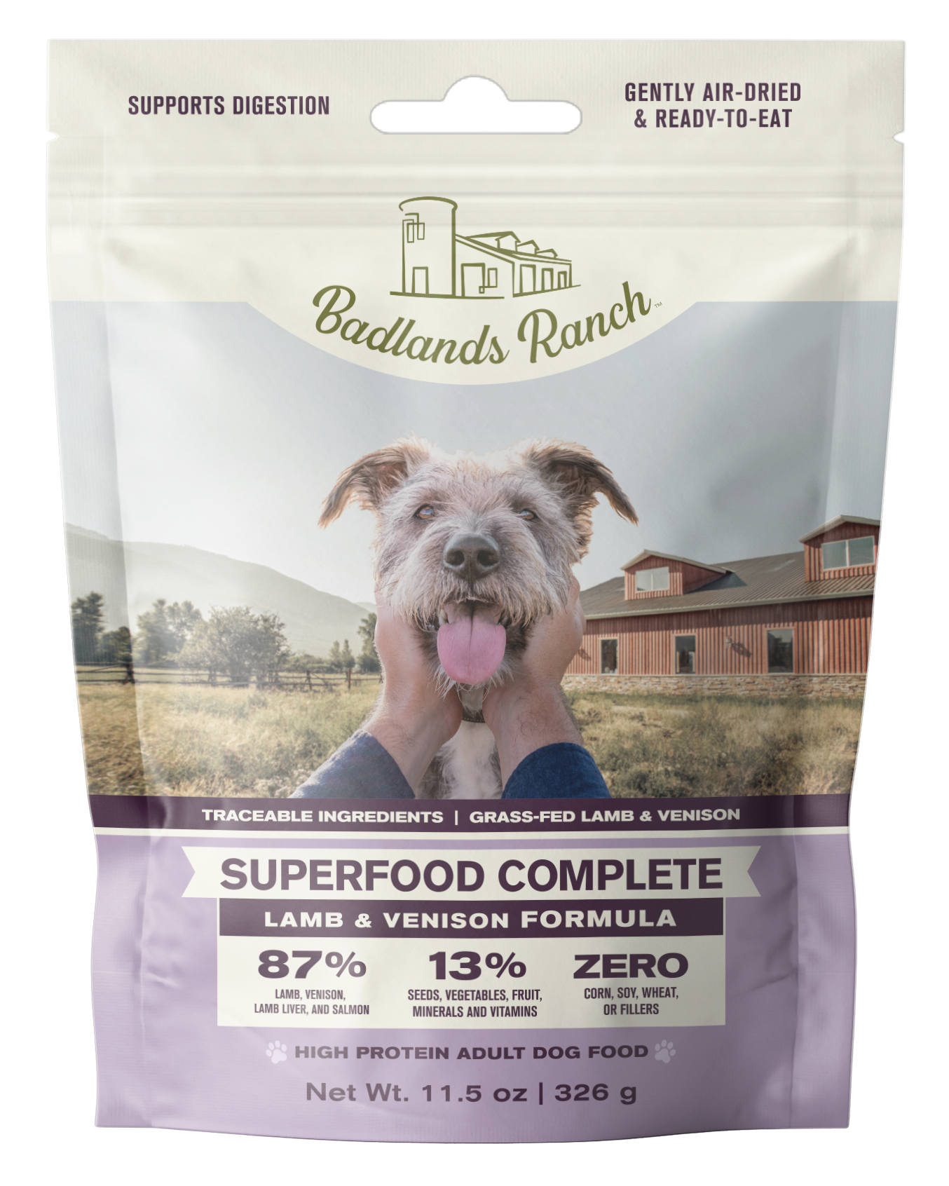 BADLANDS RANCH Alimento Completo con Superalimentos Cordero y Venado | 11.5oz
