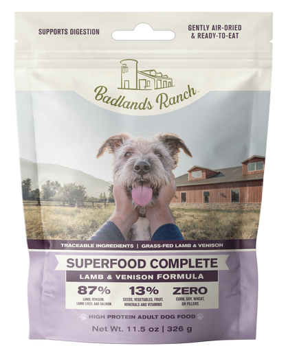 BADLANDS RANCH Alimento Completo con Superalimentos Cordero y Venado | 11.5oz