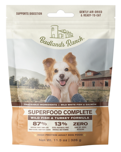 BADLANDS RANCH Superfood Completo Pescado Salvaje/Pavo | 11.5oz