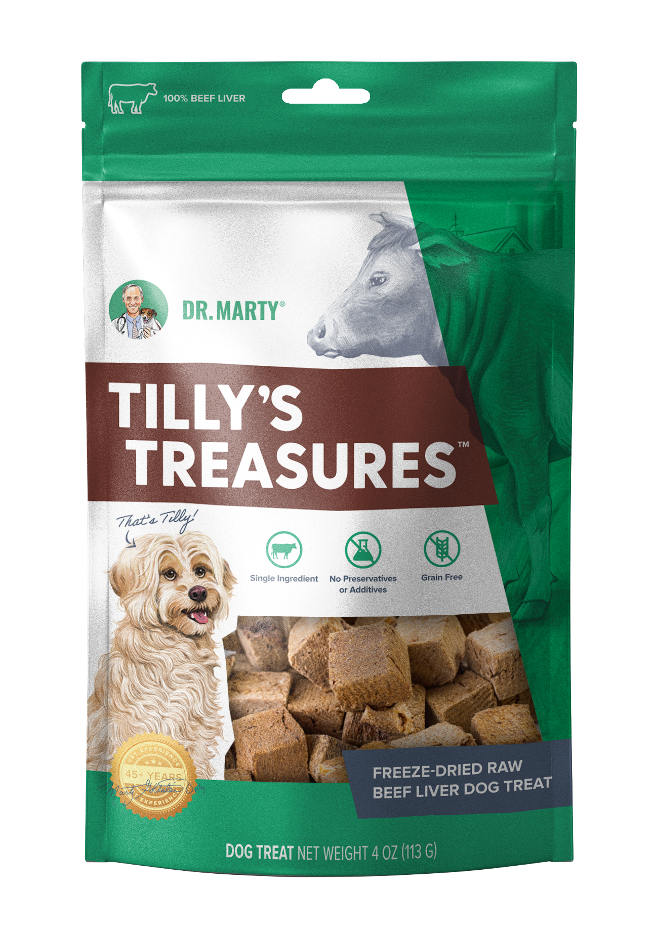 DR. MARTY Tilly's Treasures Golosina de hígado de res liofilizado | 113 g