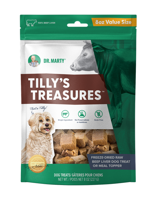 DR. MARTY Tilly's Treasures Golosinas de Hígado de Res Liofilizado | 8oz
