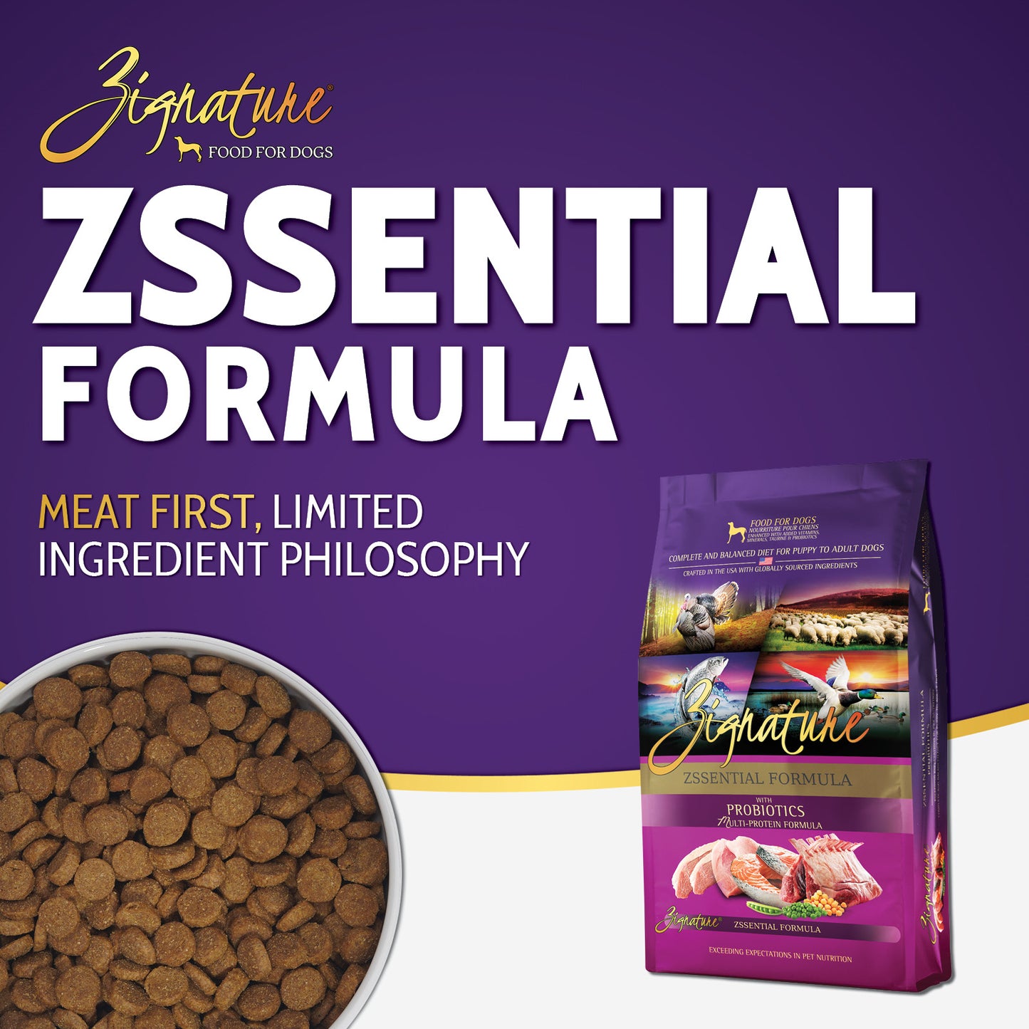 ZIGNATURE Alimento para Perros Zssential | 4 lb | 12.5 lb | 25 lb